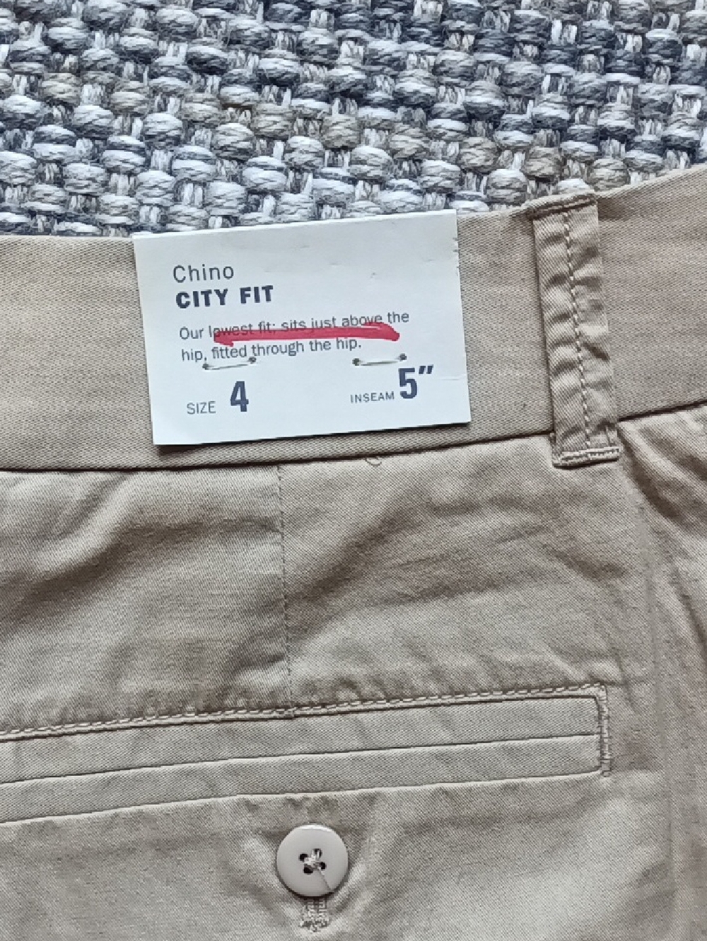 Classic Women's Tan Tailored Shorts Cotton - Picture 3 of 7